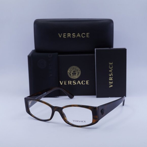 VERSACE Eyeglasses VE3343-5429-52 Size 52/17/rectangular BRAND NEW W CASE Versace Women Brown Eyeglass Frames for sale | eBay main image 4